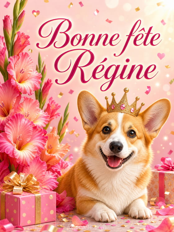 Carte bonne fĂȘte RĂ©gine