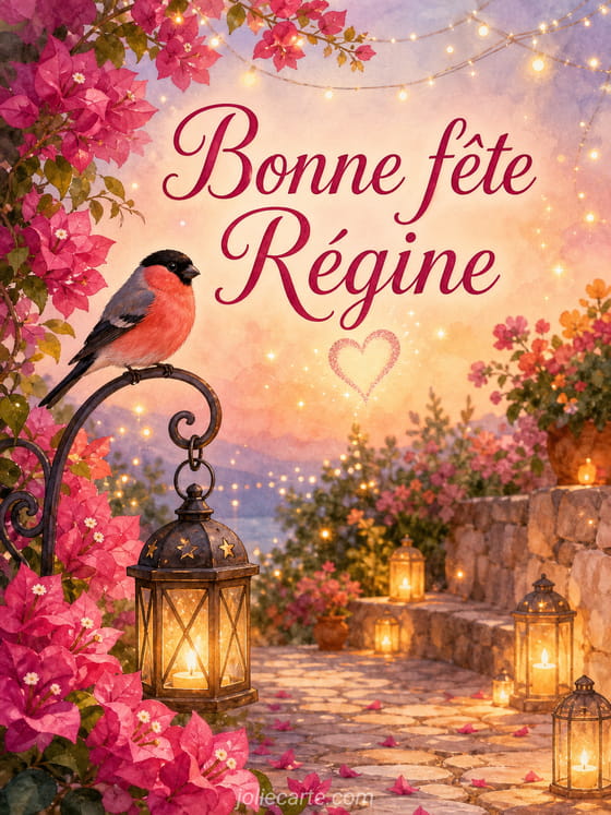 Carte bonne fĂȘte RĂ©gine