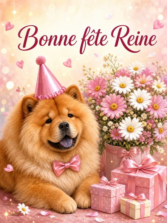 Carte bonne fête Reine