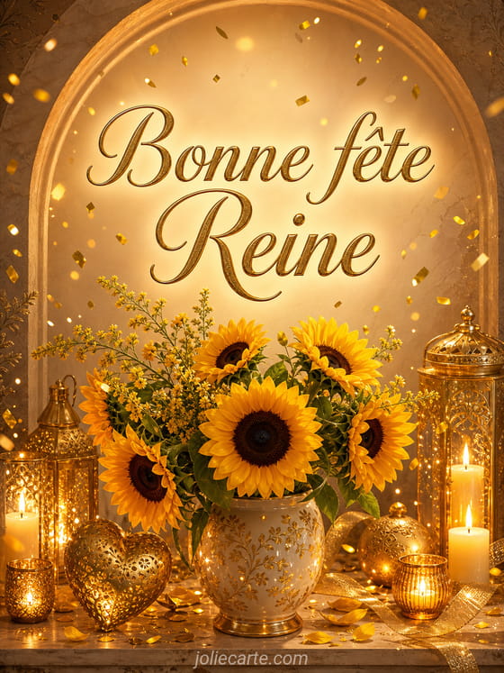 Carte bonne fête Reine