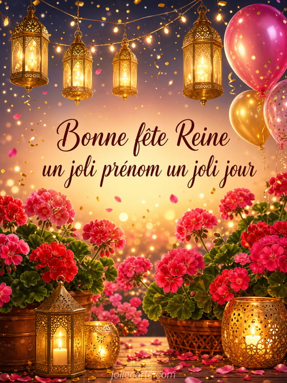Carte bonne fête Reine
