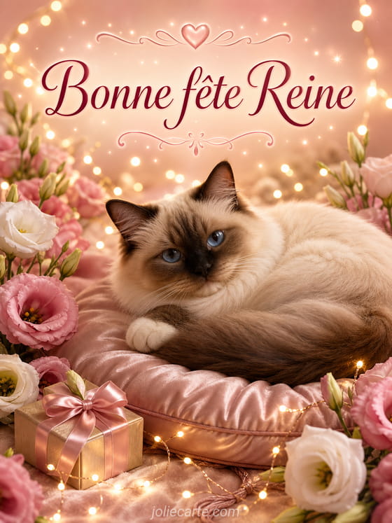 Carte bonne fête Reine