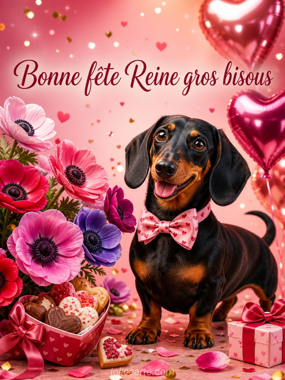 Carte bonne fête Reine