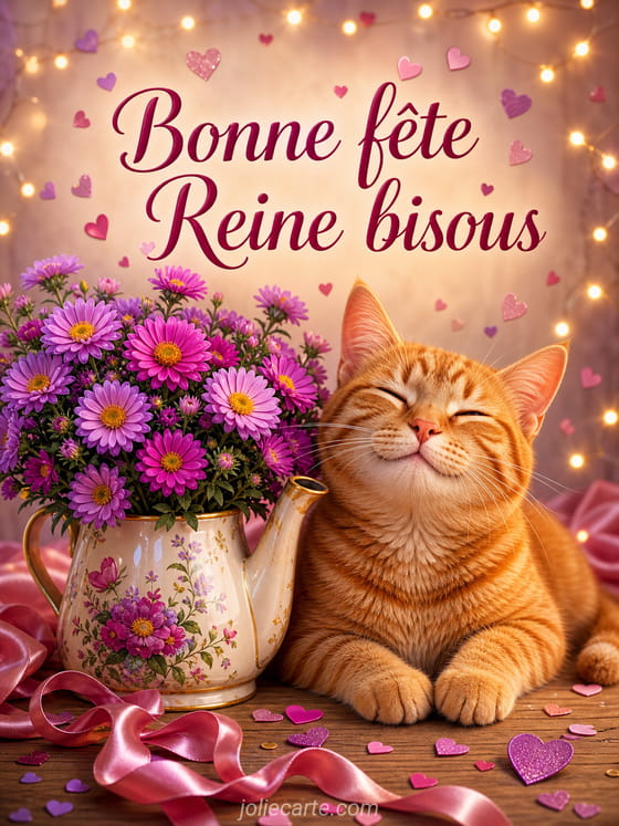 Carte bonne fête Reine