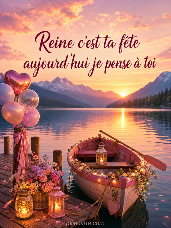 Carte bonne fête Reine