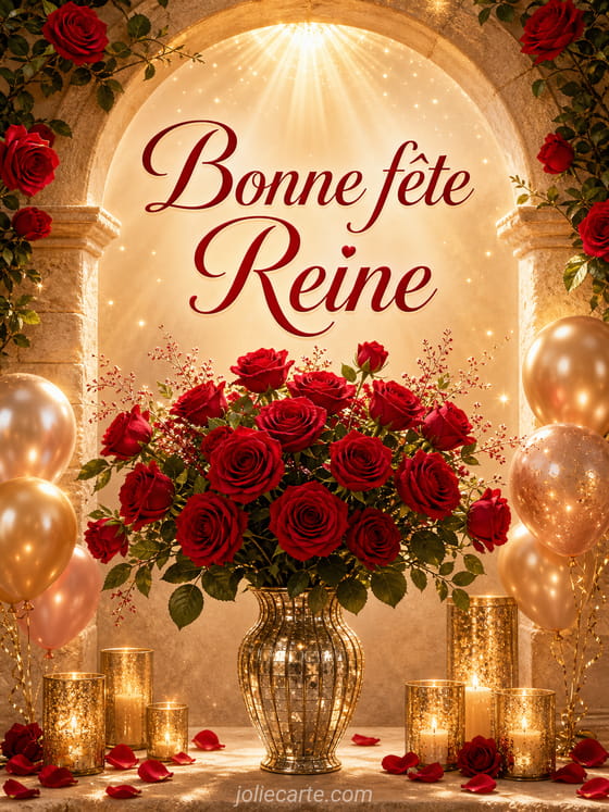 Carte bonne fête Reine