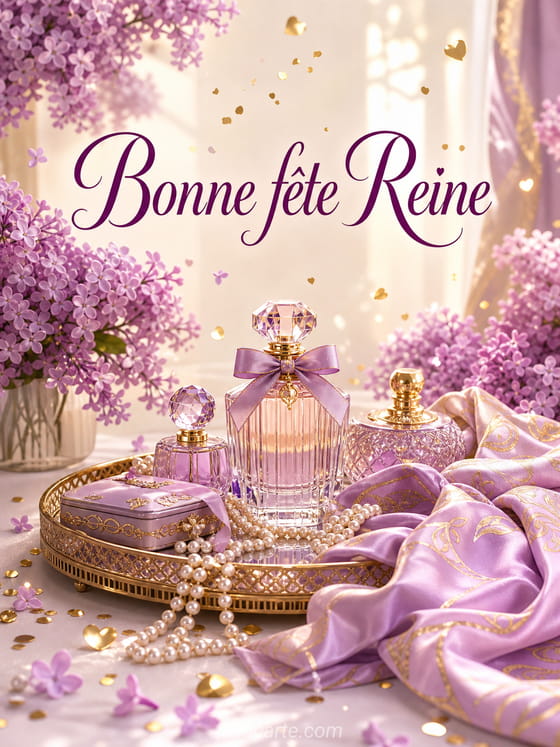 Carte bonne fête Reine