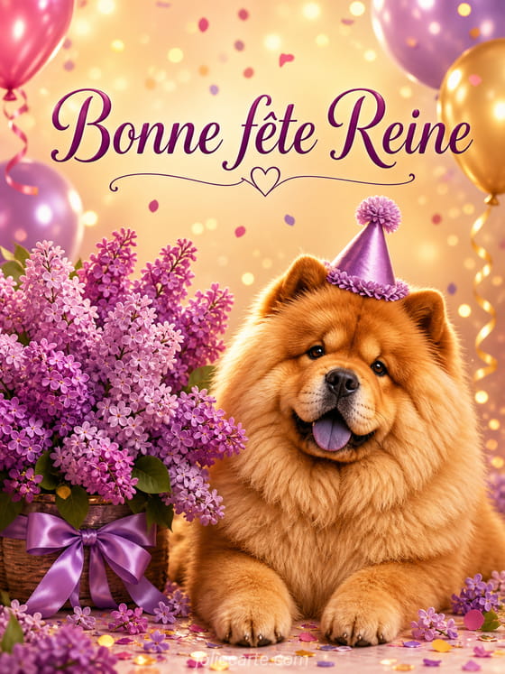 Carte bonne fête Reine