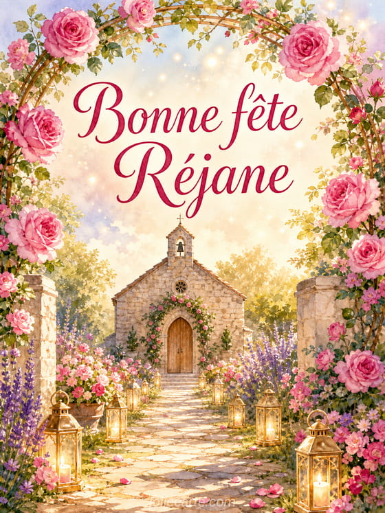 Carte bonne fête Réjane