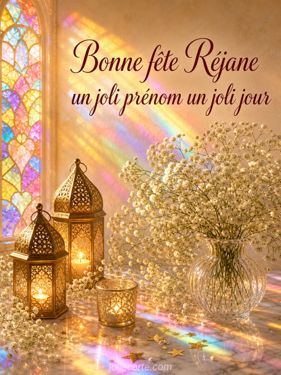 Carte bonne fête Réjane