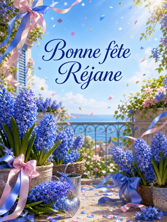Carte bonne fête Réjane