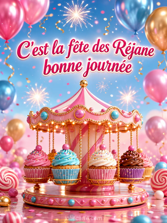Carte bonne fête Réjane