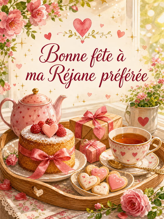 Carte bonne fête Réjane