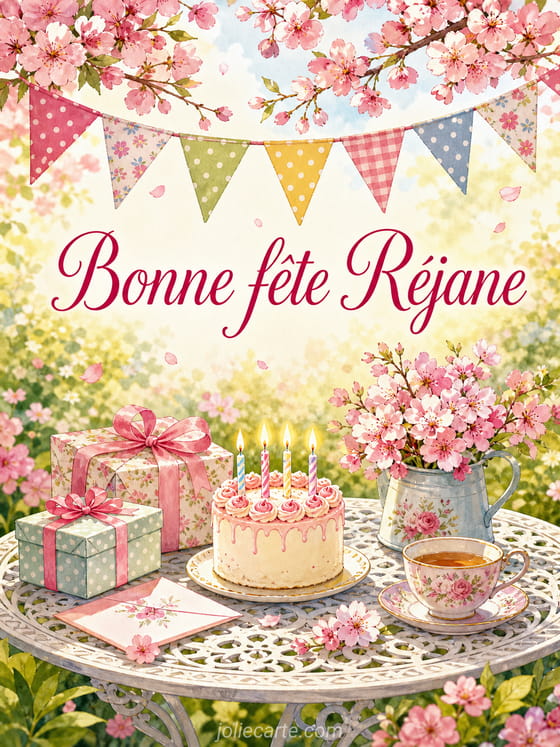 Carte bonne fête Réjane