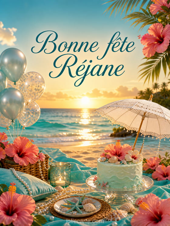 Carte bonne fête Réjane