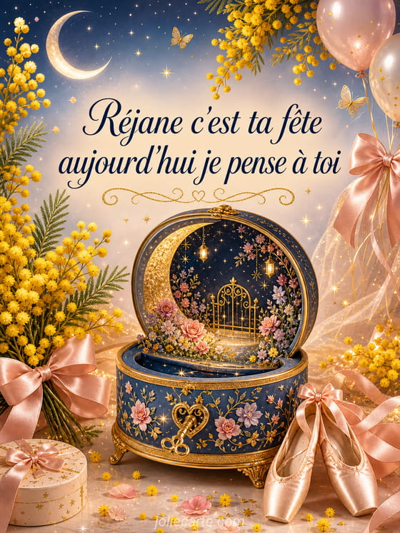 Carte bonne fête Réjane