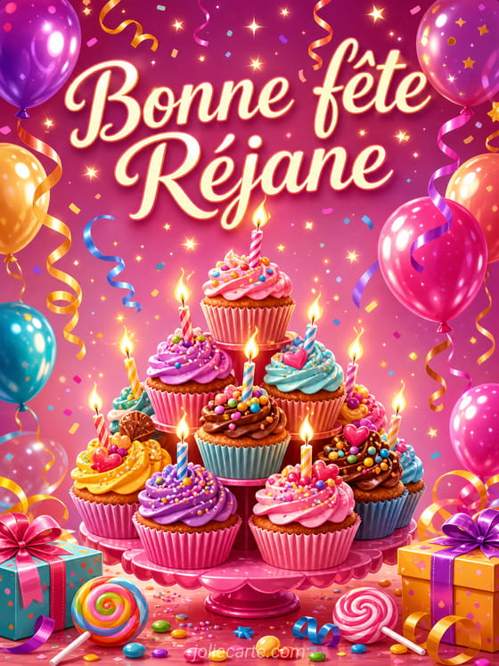 Carte bonne fête Réjane