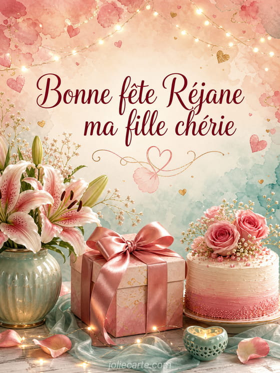 Carte bonne fête Réjane