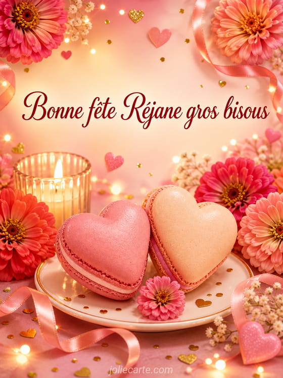 Carte bonne fête Réjane