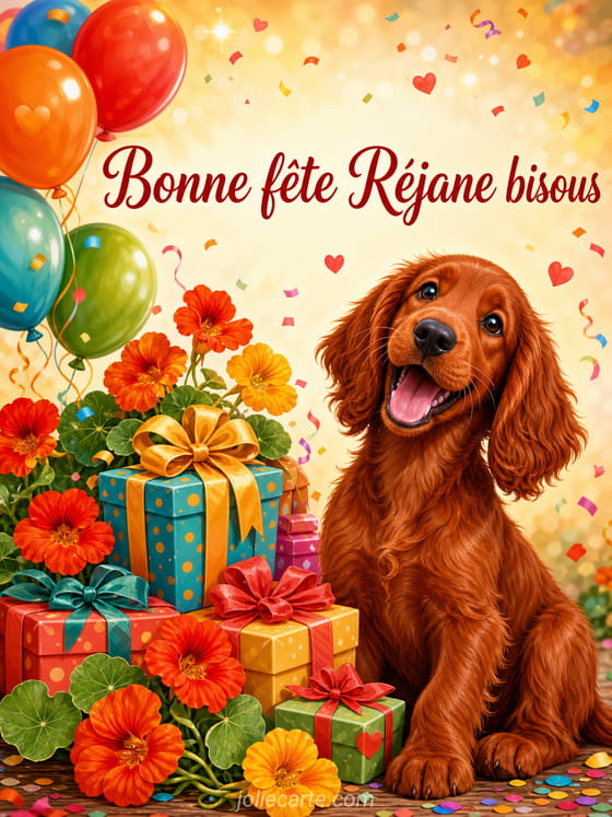 Carte bonne fête Réjane