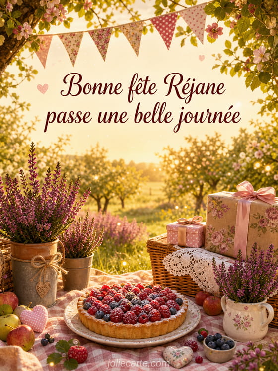 Carte bonne fête Réjane
