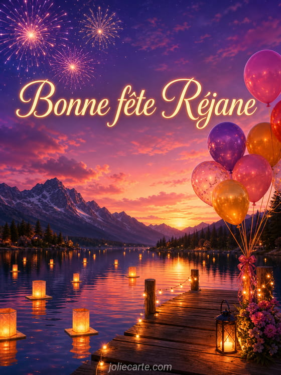 Carte bonne fête Réjane