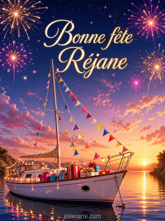 Carte bonne fête Réjane