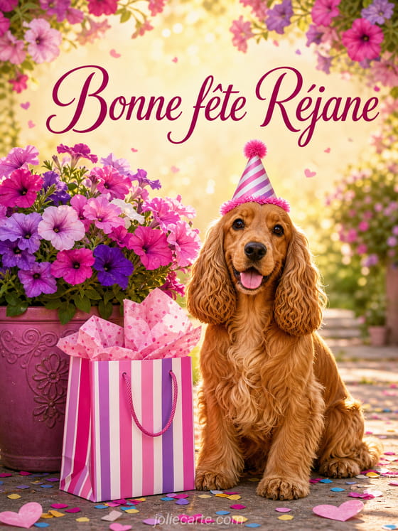 Carte bonne fête Réjane