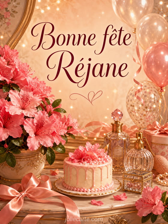 Carte bonne fête Réjane