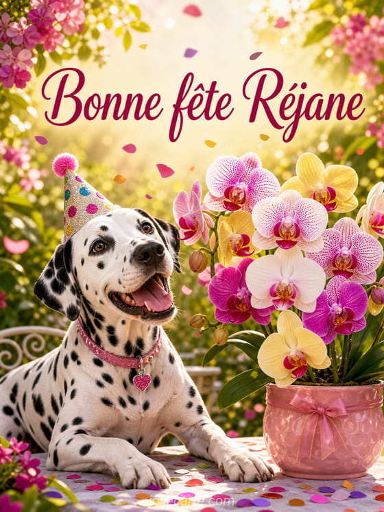Carte bonne fête Réjane