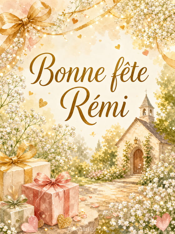 Carte bonne fĂȘte RĂ©mi