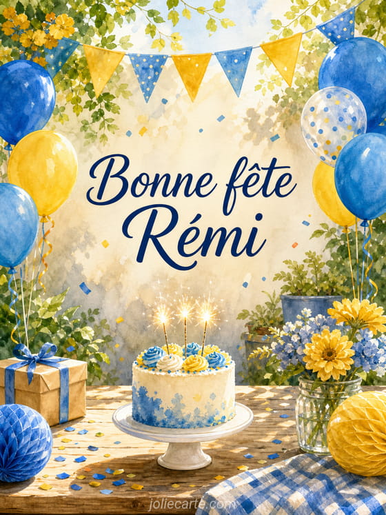 Carte bonne fĂȘte RĂ©mi