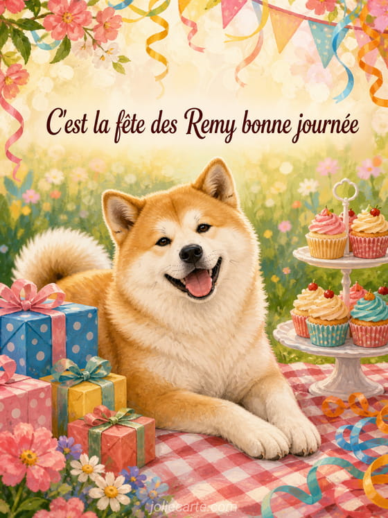 Carte bonne fĂȘte Remy