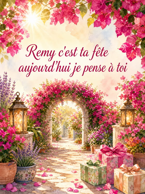 Carte bonne fĂȘte Remy