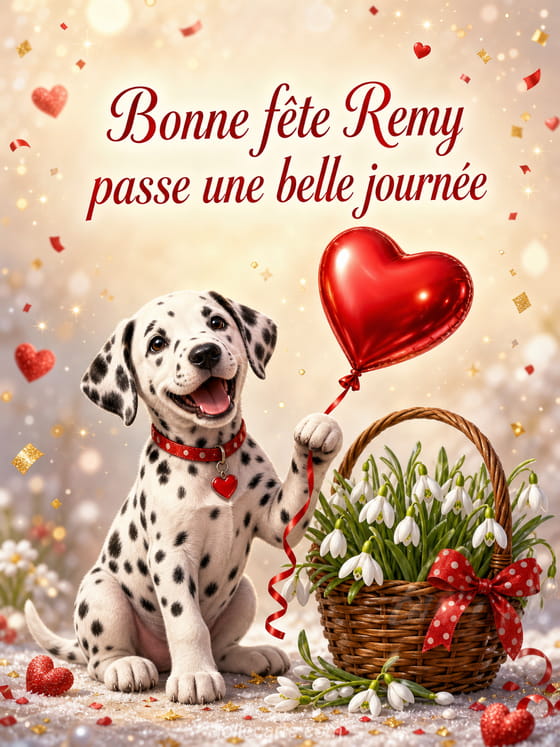 Carte bonne fĂȘte Remy