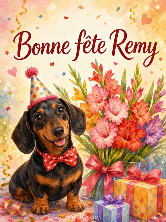 Carte bonne fĂȘte Remy