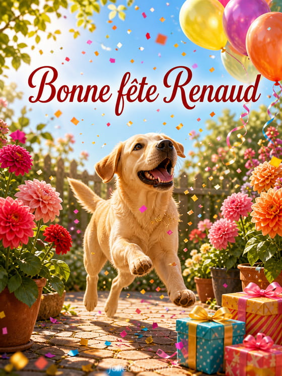 Carte bonne fête Renaud