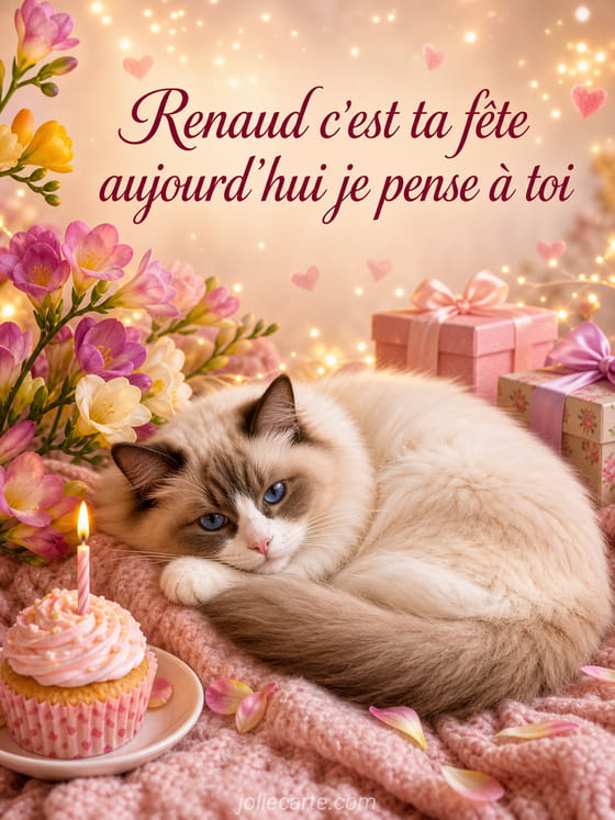 Carte bonne fête Renaud