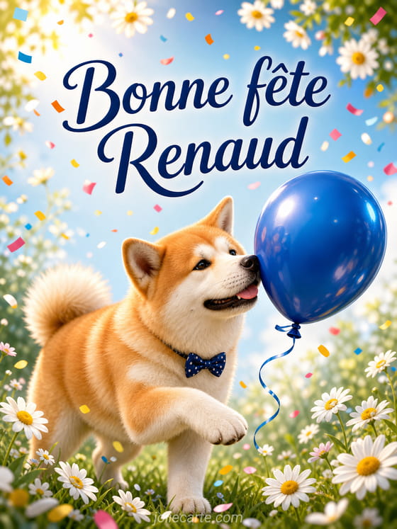 Carte bonne fête Renaud