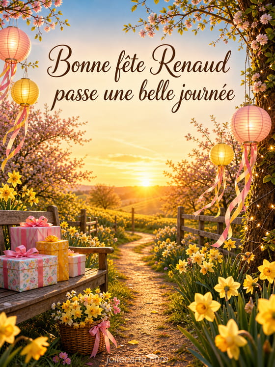 Carte bonne fête Renaud