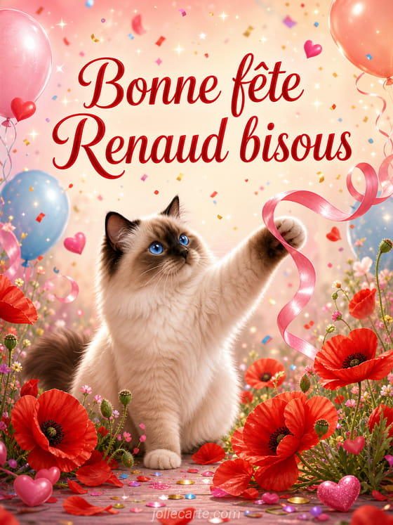 Carte bonne fête Renaud