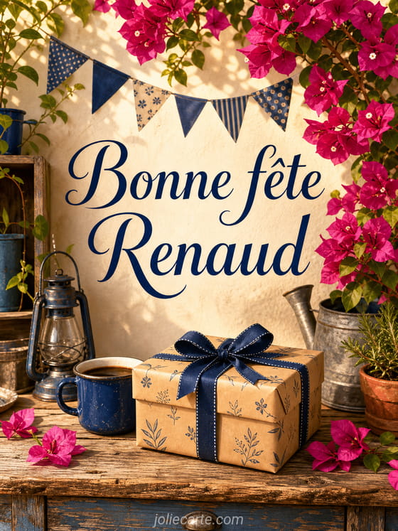 Carte bonne fête Renaud