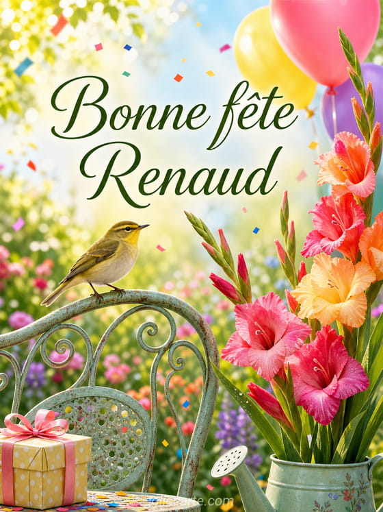 Carte bonne fête Renaud