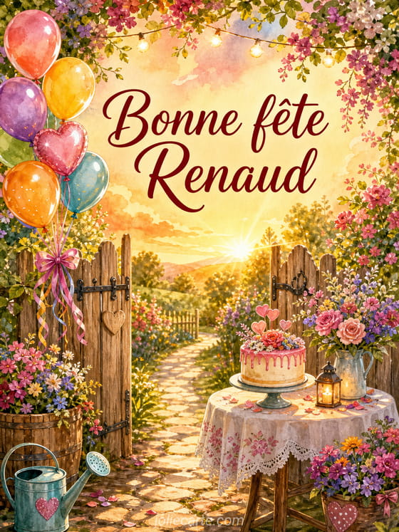 Carte bonne fête Renaud