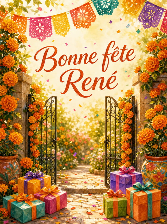 Carte bonne fête René