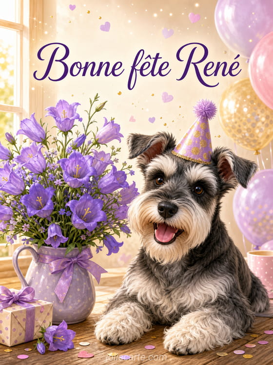 Carte bonne fête René