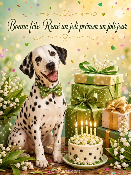 Carte bonne fête René