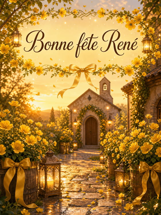 Carte bonne fête René