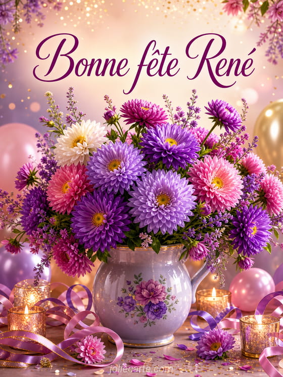 Carte bonne fête René