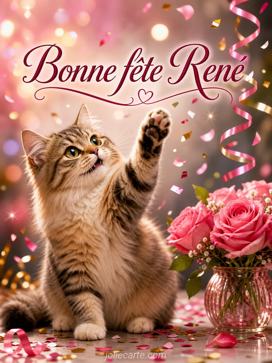 Carte bonne fête René